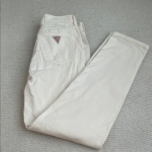 Vintage Guess by Georges Marciano High Waist Straight White Denim Jeans Size 29